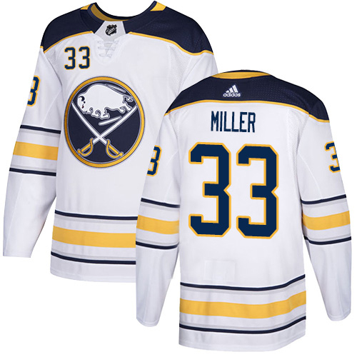 Adidas Sabres #33 Colin Miller White Road Authentic Stitched Youth NHL Jersey